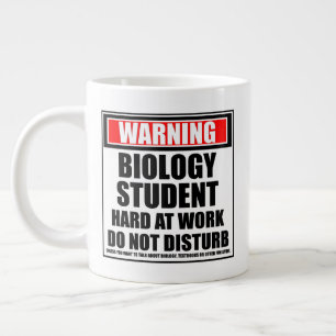 Biologiestudentin vor harter Arbeit warnen Jumbo-Tasse