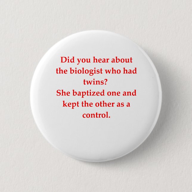 Biologiewitz Button (Vorderseite)