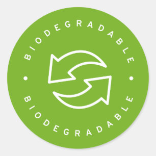 biologisch abbaubar runder aufkleber