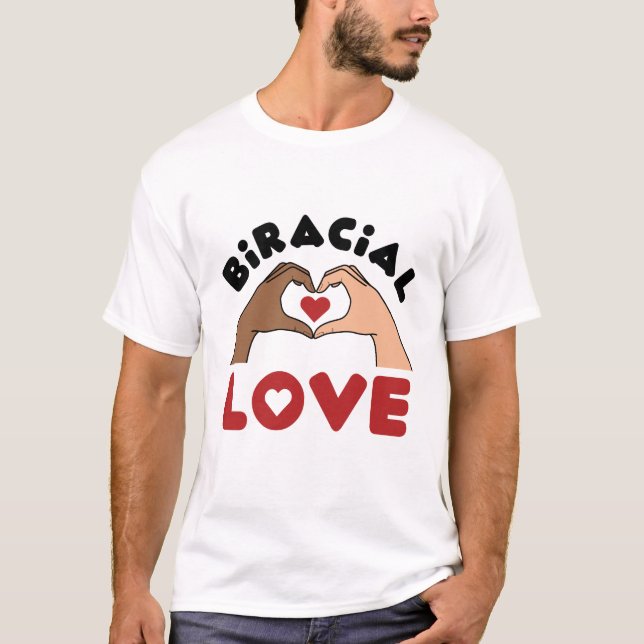 Biologische Liebe Mixed Race Couple T-Shirt (Vorderseite)