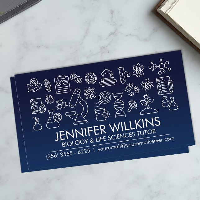 Biologische naturwissenschaftliche Unterrichtsdien Visitenkarte (Von Creator hochgeladen)