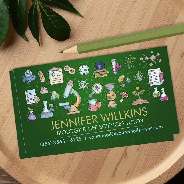 Biologische naturwissenschaftliche Unterrichtsdien Visitenkarte (Von Creator hochgeladen)