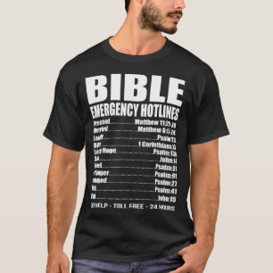 Biologische Notrufnummern Funny Hotline Christlich T-Shirt