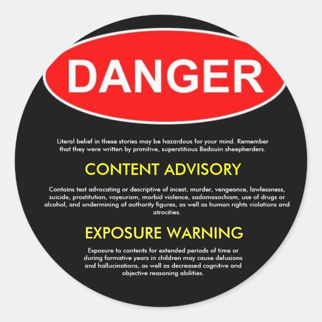 Biologisches Gefahrenaufkleber Runder Aufkleber (Vorderseite)