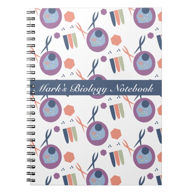 Biology Class Cell Labrador Black Notebook Notizblock (Vorderseite)