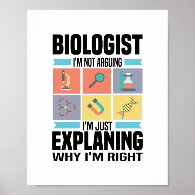 Biology Gifts | Biologists Teacher Science Student Poster (Vorne)