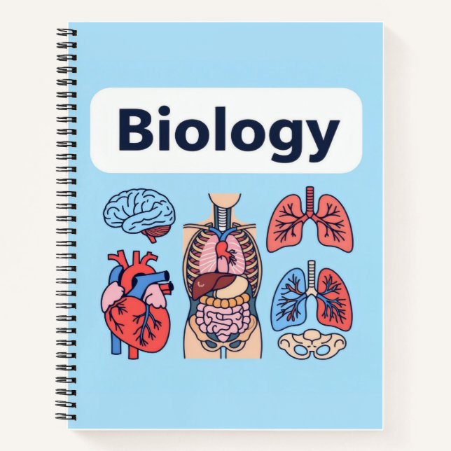 Biology Human Anatomy Organs Educational Notebook  Notizbuch (Vorderseite)