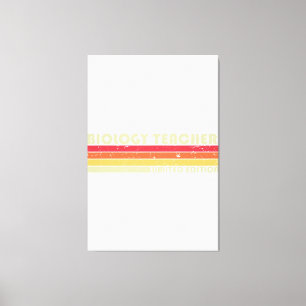 BIOLOGY LEHRER Funny Job Title Profession Birthda Leinwanddruck