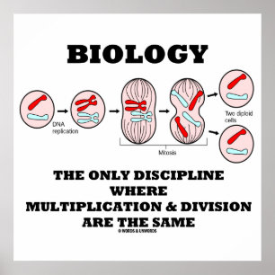 Biology Only Disziplin Multiplikation Division Poster