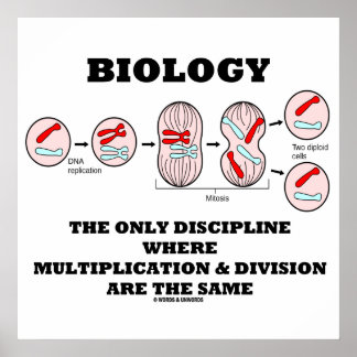 Biology Only Disziplin Multiplikation Division Poster