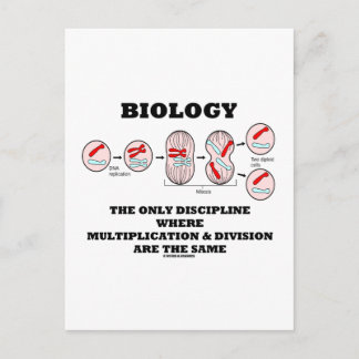 Biology Only Disziplin Multiplikation Division Postkarte