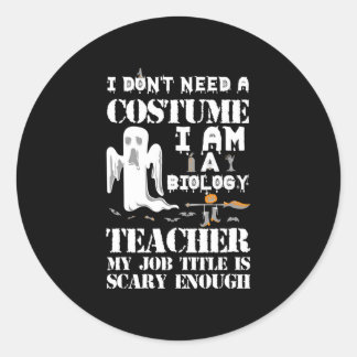 Biology Teacher Halloween Kostüm Scary Funny Boo Runder Aufkleber