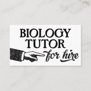 Biology Tutor Business Cards - cool Vintage Visitenkarte
