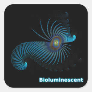 Biolumineszente Alien Sea Creation Quadratischer Aufkleber