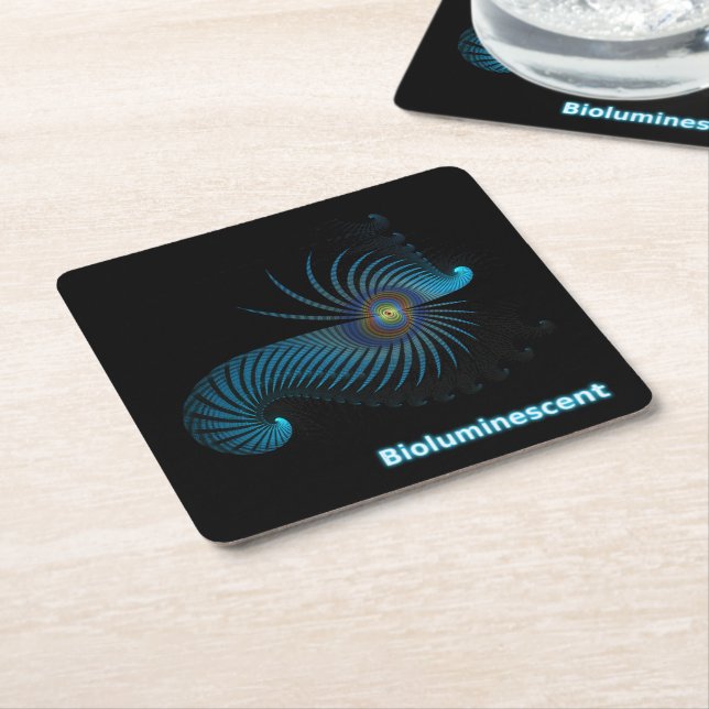 Biolumineszente Alien Sea Creation Rechteckiger Pappuntersetzer (angewinkelt)