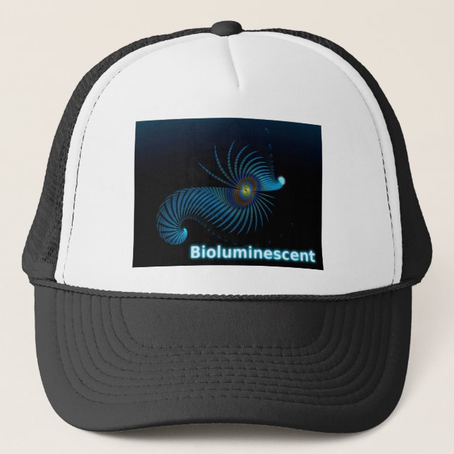 Biolumineszente Alien Sea Creation Truckerkappe (Vorderseite)