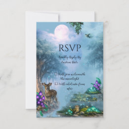 Biolumineszente Hochzeitskollektion Eleganz RSVP Karte