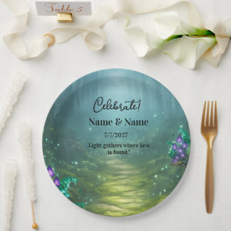 Biolumineszente Hochzeitskollektion Pappteller