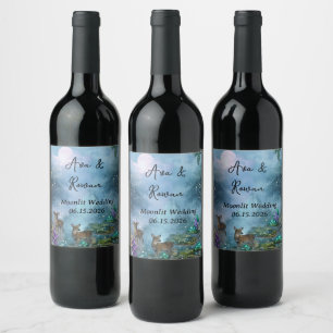 Biolumineszente Hochzeitskollektion Weinetikett