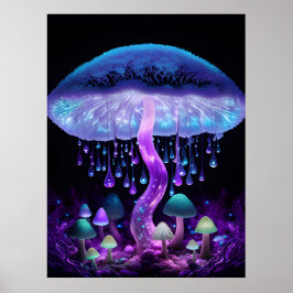 Biolumineszentes Fantasy-Pilz-Poster-Set Poster
