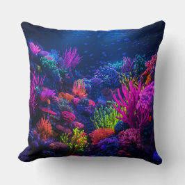 Biolumineszentes Korallenriff🌟 Kissen