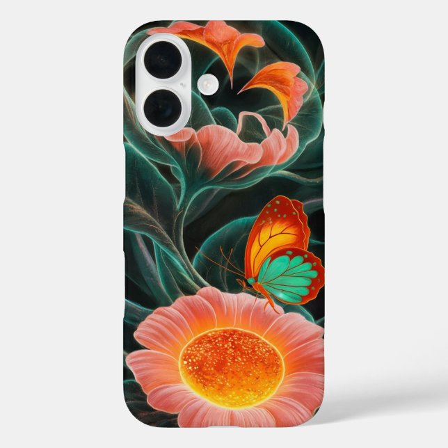 Biolumineszierendes Blut: Ein lebendiges, blumenge Case-Mate iPhone Hülle (Rückseite)
