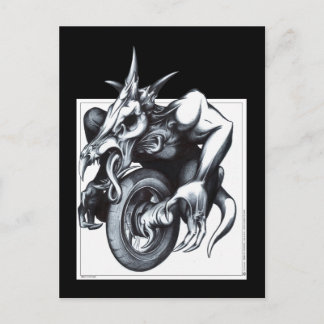Biomechanical Draconic Postkarte