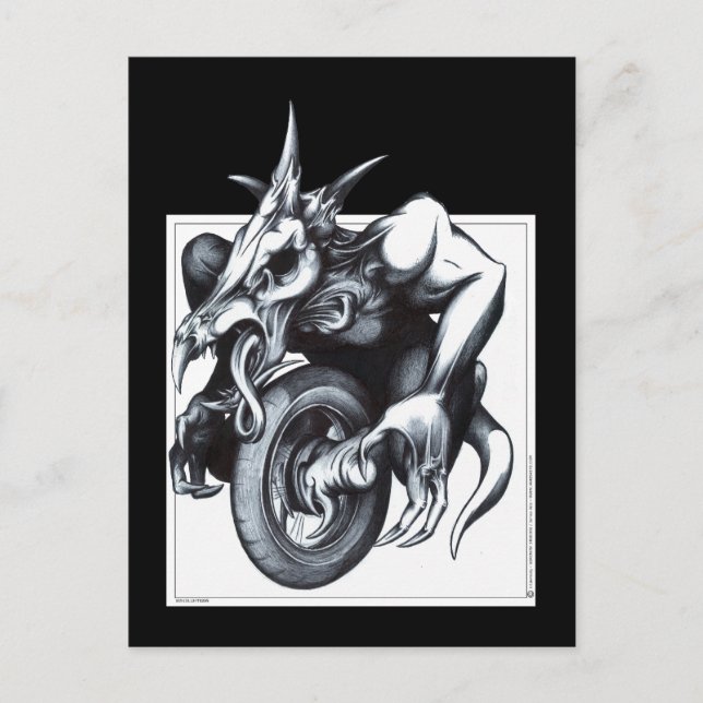 Biomechanical Draconic Postkarte (Vorderseite)