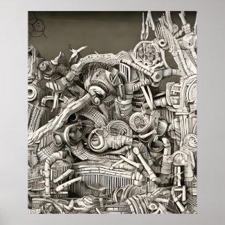 Biomechanische Stadt Poster