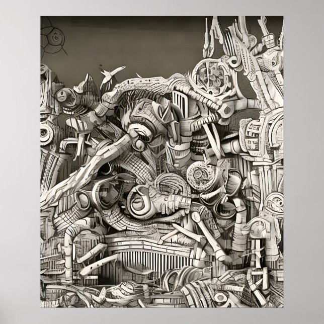 Biomechanische Stadt Poster (Vorne)