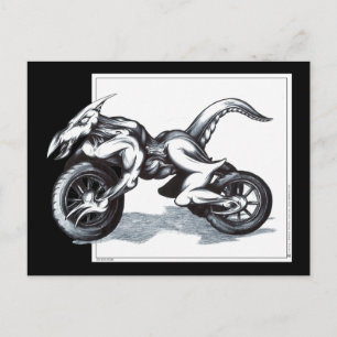 Biomechanischer Draconic Trike Postkarte