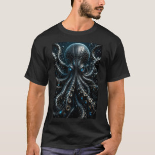 Biomechanischer Oktopus 3D-Kunst T-Shirt