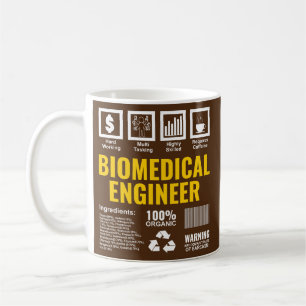 Biomedizin-Ingenieur-Faktenlabel biomedizinisch Kaffeetasse