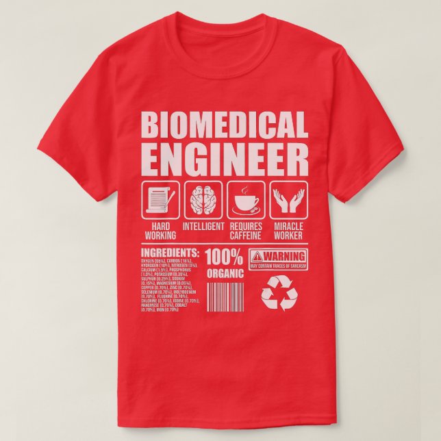Biomediziner als Werkstofftechniker der biomedizin T-Shirt (Design vorne)