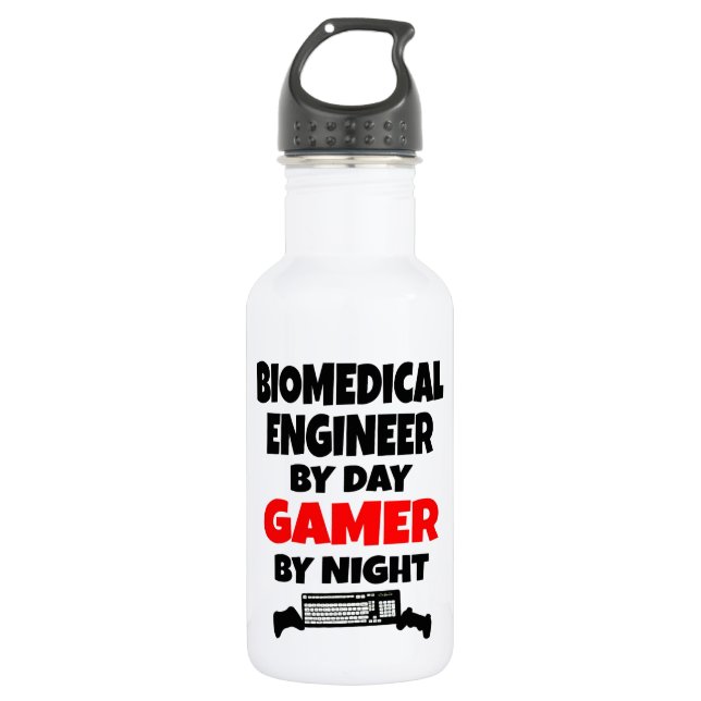 Biomediziner Gamer Trinkflasche (Vorderseite)