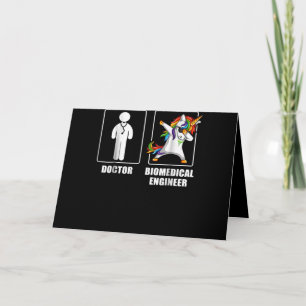 Biomedizinischer Ingenieur Einhorn Dabbing Lustige Feiertagskarte