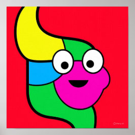 Biomorpher Zweischwanzfisch Poster