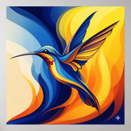 Biomorphie Hummingbird Art Poster