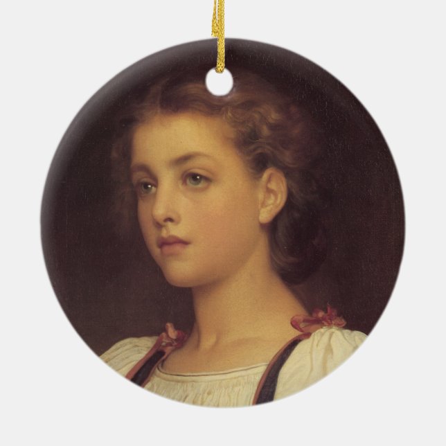 Biondina (von Frederic Leighton) Keramik Ornament (Hinten)