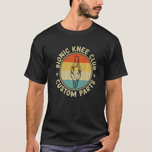 Bionic Knee Club Custom Parts Bones funny Knee Rep T-Shirt (Vorderseite)
