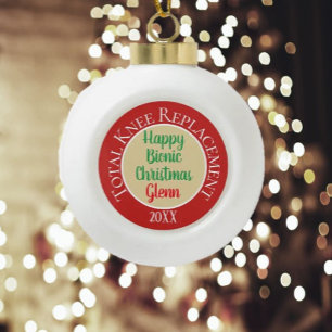 Bionisch (Kniegelenksersatz)Weihnachtsschmuck Keramik Kugel-Ornament