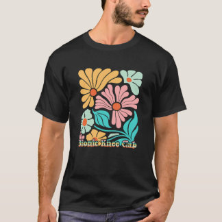 Bionischer Knie-Club Retro-Blumen-Ersatzchirurgie T-Shirt