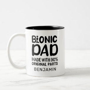 Bionischer Papa Knieersatz Gute Besserung Zweifarbige Tasse