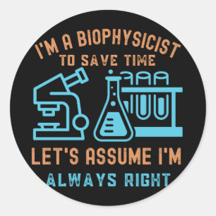 Biophysiker Geburtstag, Ich Liebe Biophysik5 Runder Aufkleber