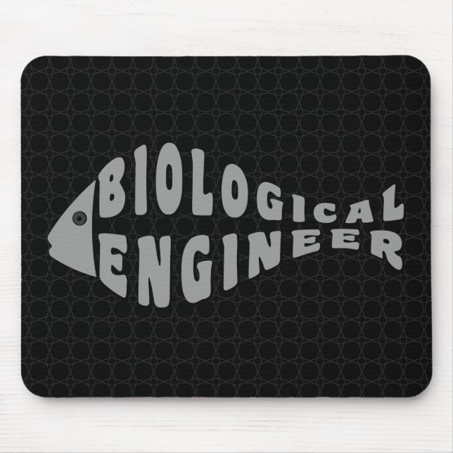 Biotechnologe Gray Fish Mousepad (Vorne)