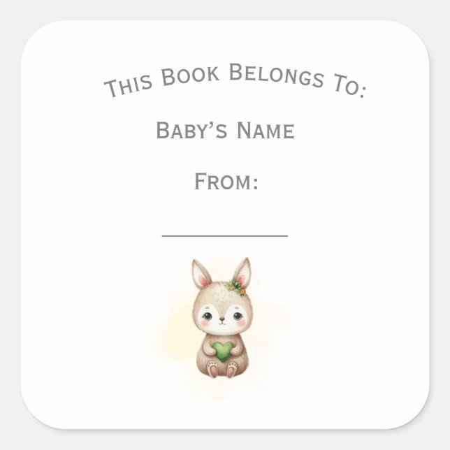 Biotopape für Woodland Quadratischer Aufkleber (Vorderseite)