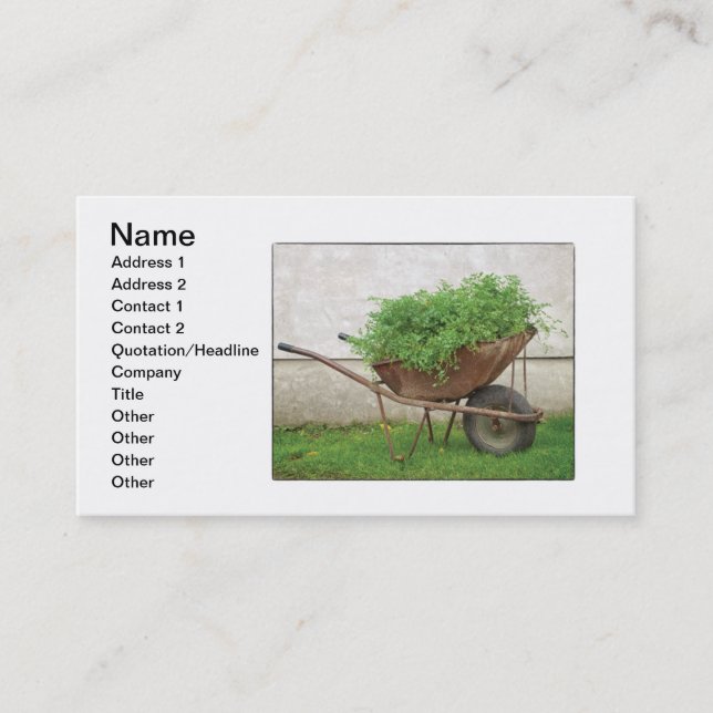 BioWheelbarow Visitenkarte (Vorderseite)