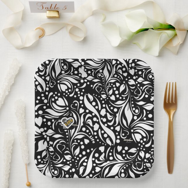 Biozid Black Paper Teller von Adiela Akoo (Hochzeit)