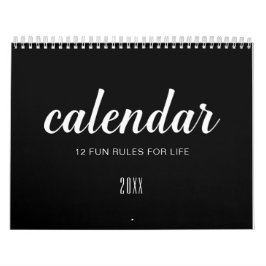 Biozitierungen Schwarz-weiß Minimalistisch Kalender