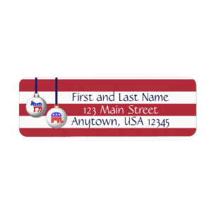 Bipartisan Red White und Blue Patriotic Weihnachte